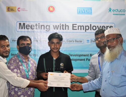 Completion of vocational trade training with Employers’ Meeting at Host Community Ukhiya, Cox’s Bazar